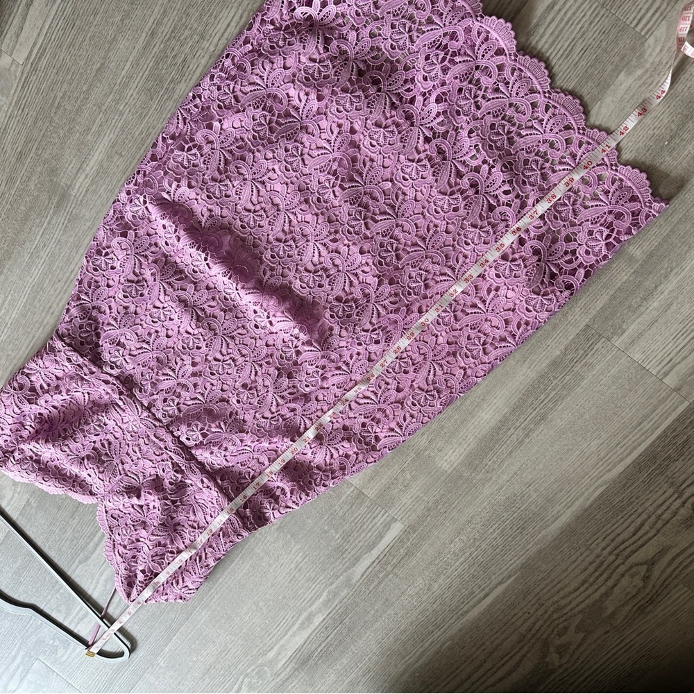 J. Crew Lavender Lace Midi Fitted Dress 8 - Picture 13 of 13